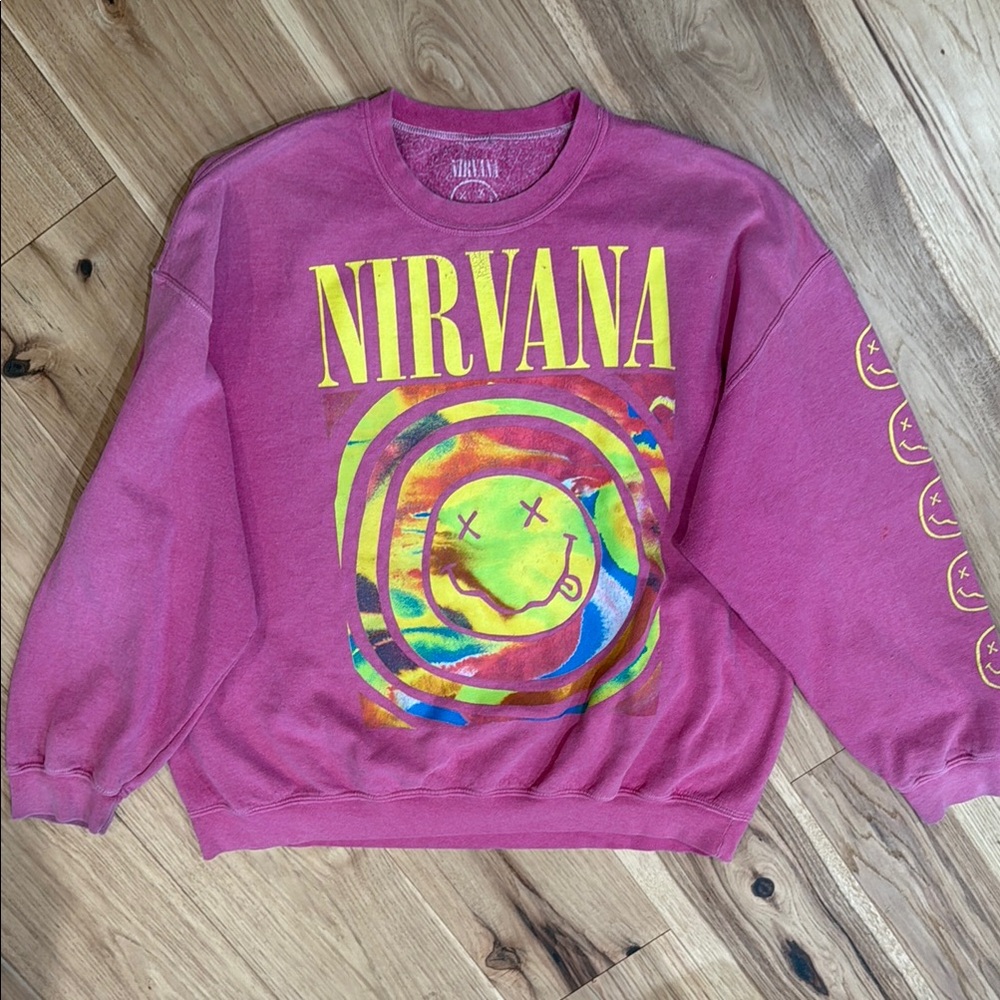 NIRVANA Pink Sweatshirt